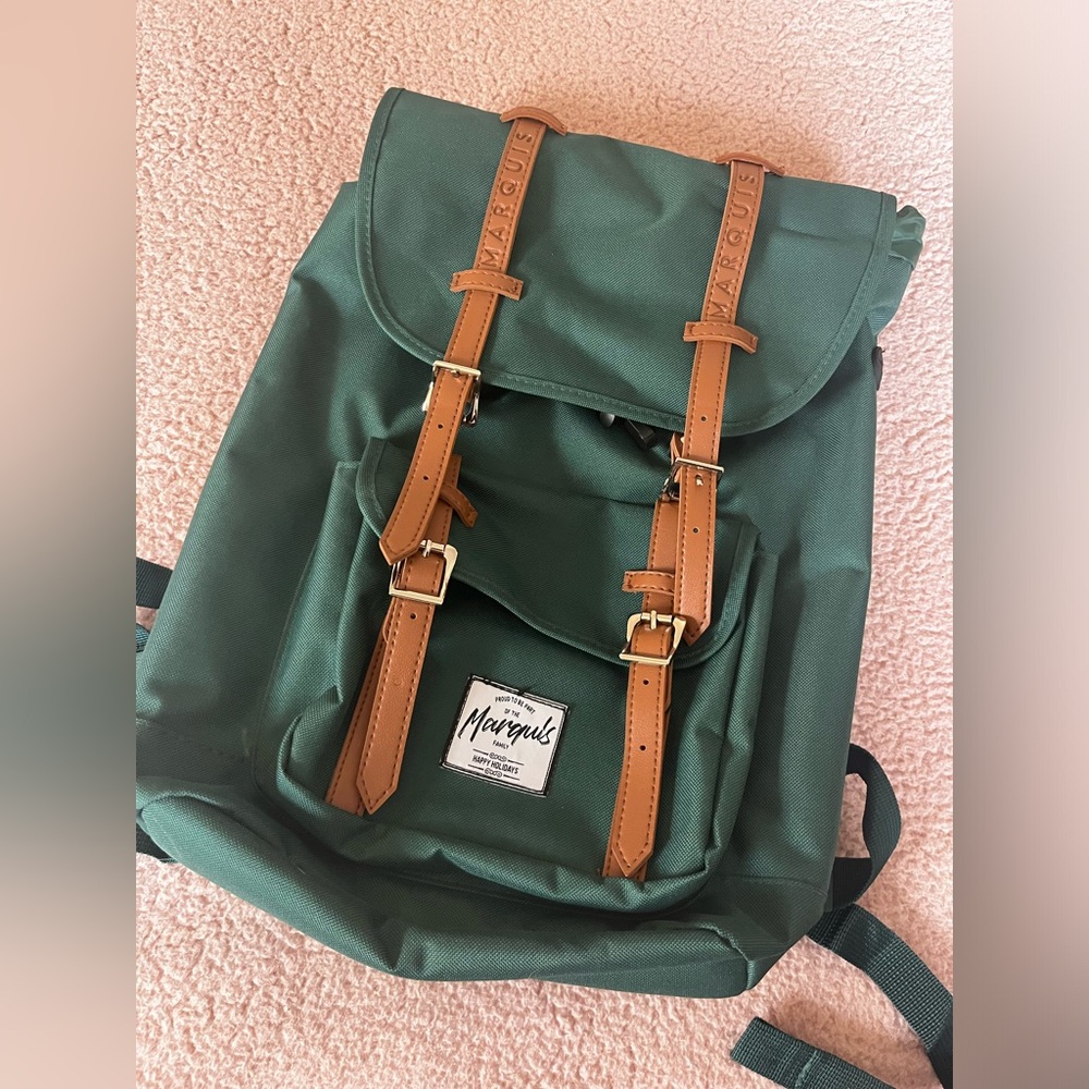 Green Canvas Backpack